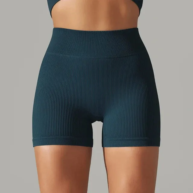 Seamless High Waist Yoga Gym Shorts - Comfortable & Flexible Activewear