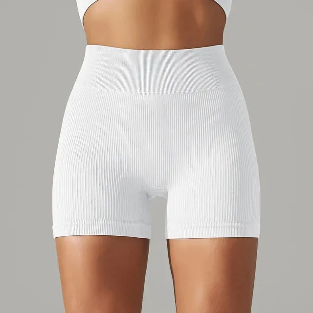 Seamless High Waist Yoga Gym Shorts - Comfortable & Flexible Activewear