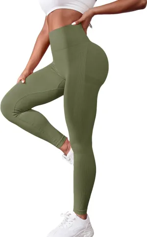 SHENHE Women's Fishnet Seamless High Waisted Tummy Control Workout Leggings Pants