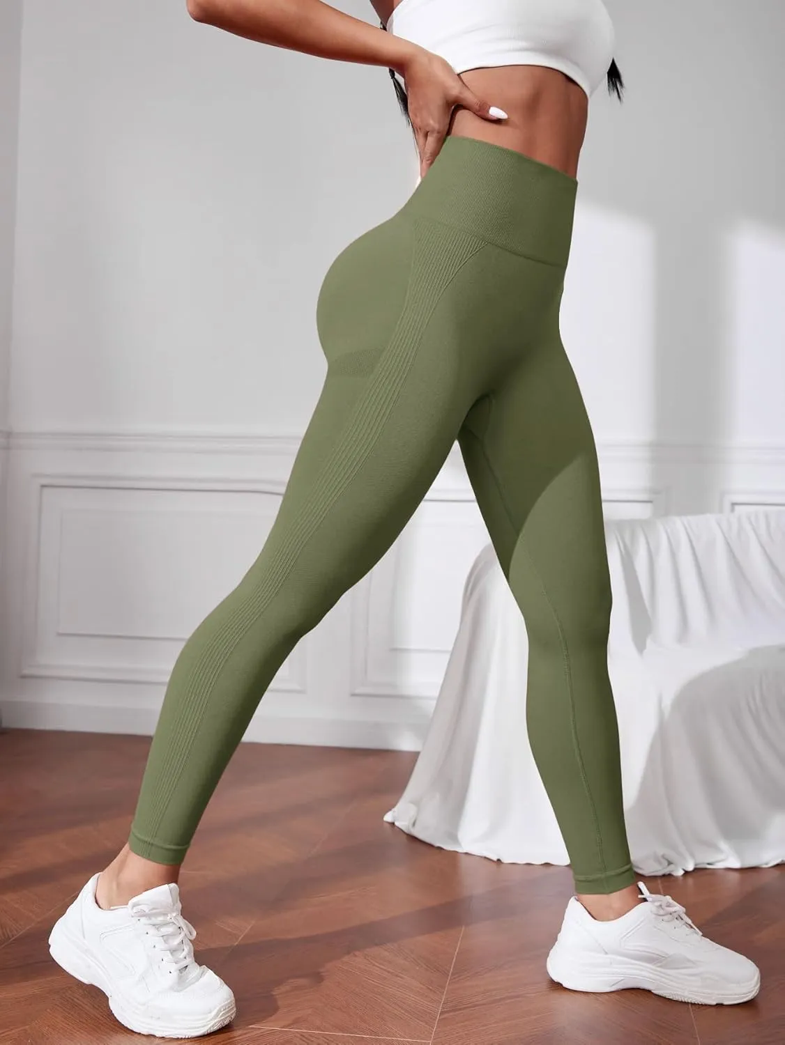SHENHE Women's Fishnet Seamless High Waisted Tummy Control Workout Leggings Pants