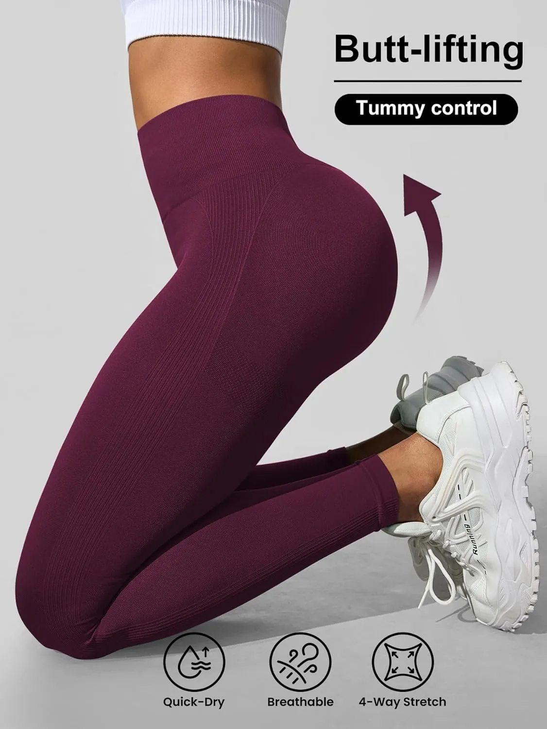 SHENHE Women's Fishnet Seamless High Waisted Tummy Control Workout Leggings Pants