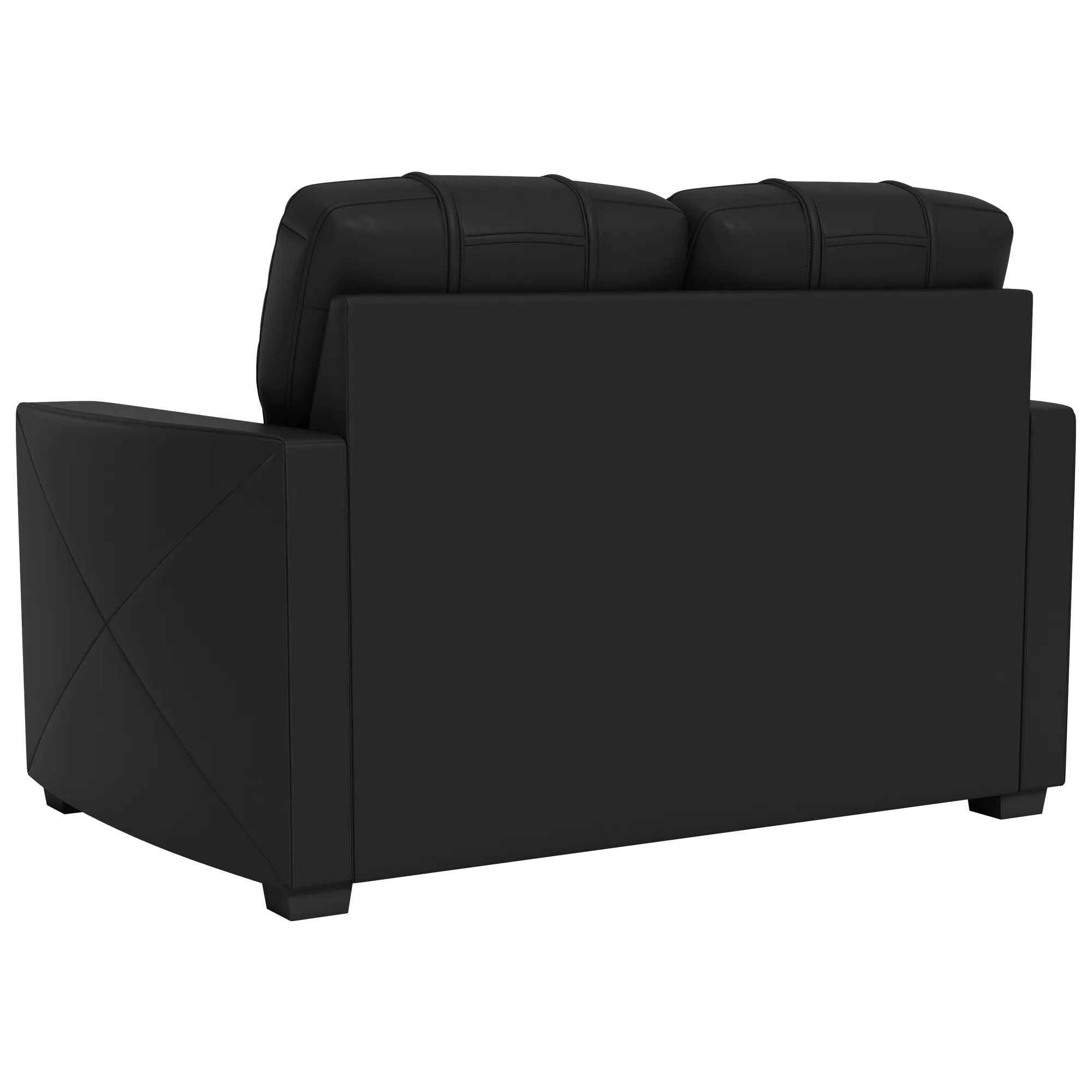 Silver Loveseat with Georgia Tech Yellow Jackets Alternate Buzz Logo