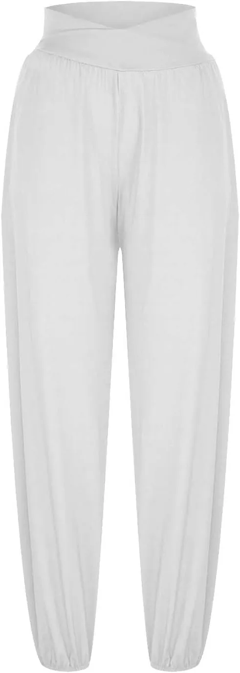 SMIDOW Women's Harem Pants Casual Loose Solid High Waist Yoga Pants Workout Running Joggers Sweatpants Comfy Lounge Trousers
