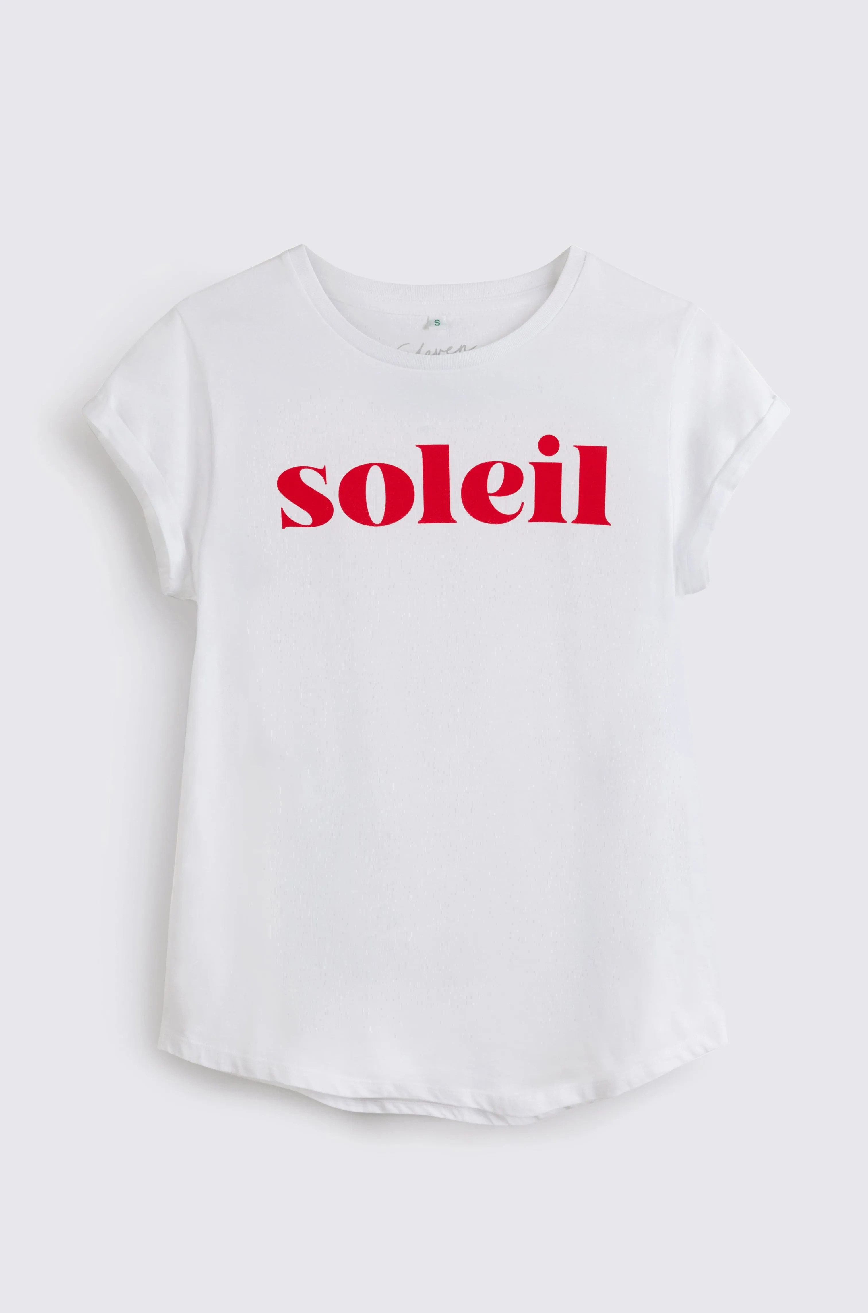 SOLEIL NEAT FIT T-SHIRT (WHITE/RED)