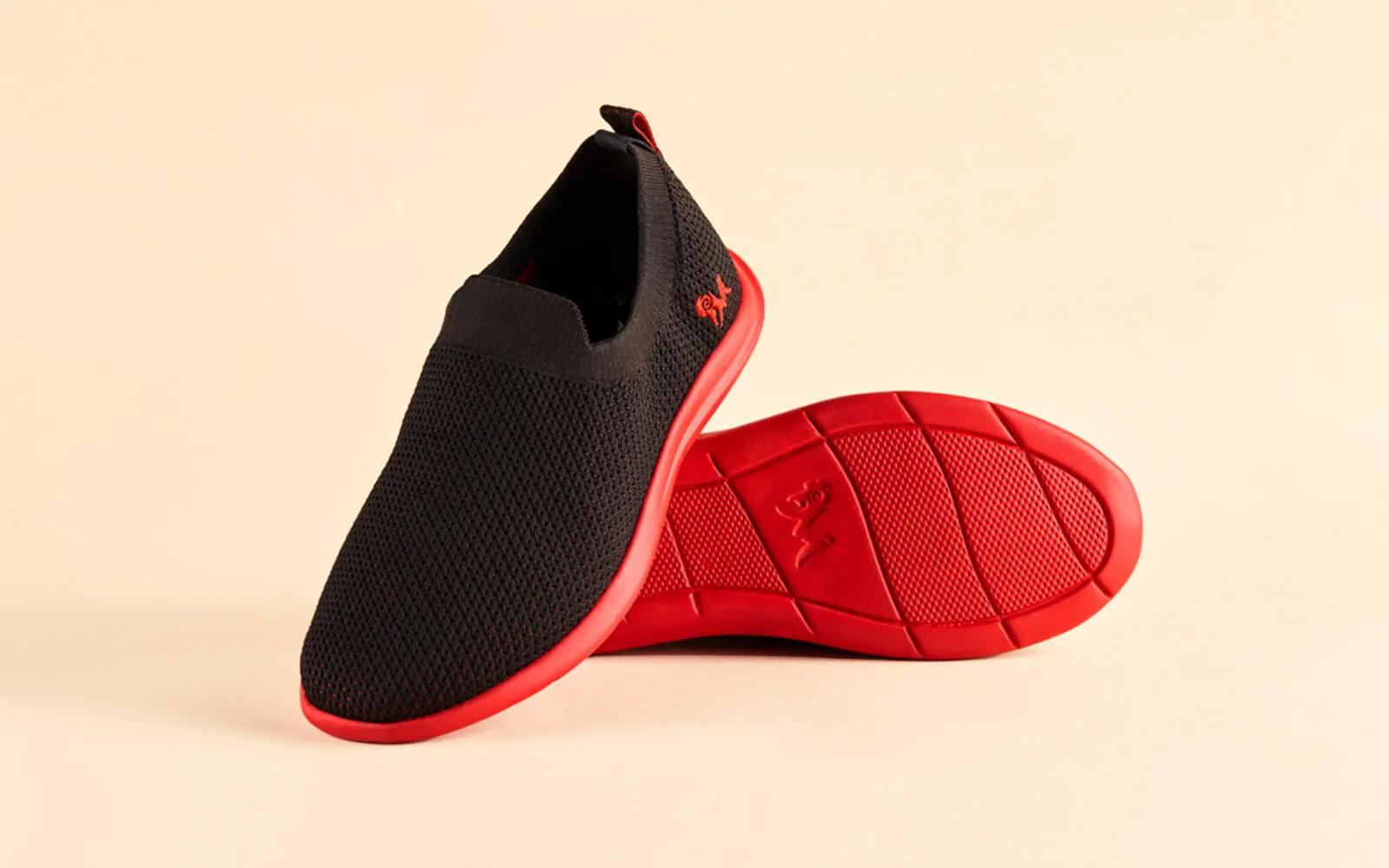 Spotlight Slip Ons : Hale Black / Red Sole
