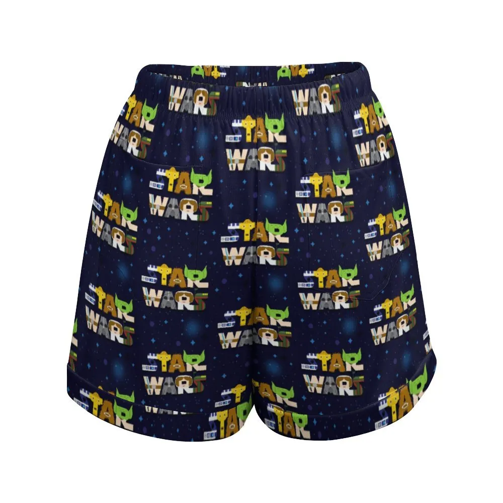 Star Wars Women's High-Waisted Loose Shorts With Pockets