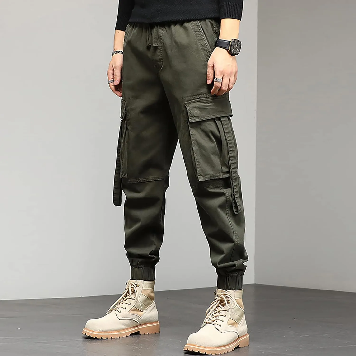 Sweatpant for Men with Pockets Waist Trousers Streetwear Work Pant Athletic Sweatpants with Pockets Men Joggers Pants