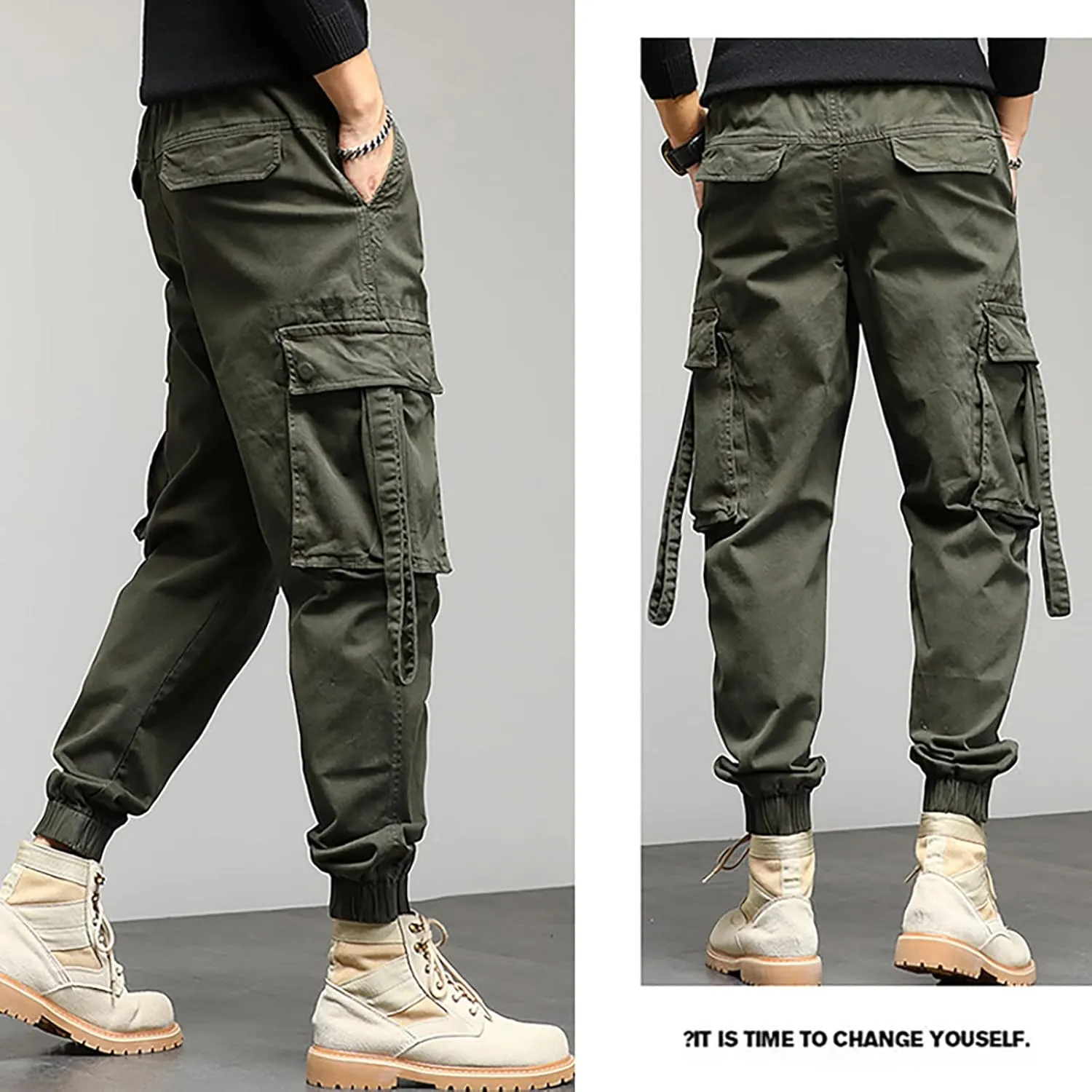 Sweatpant for Men with Pockets Waist Trousers Streetwear Work Pant Athletic Sweatpants with Pockets Men Joggers Pants