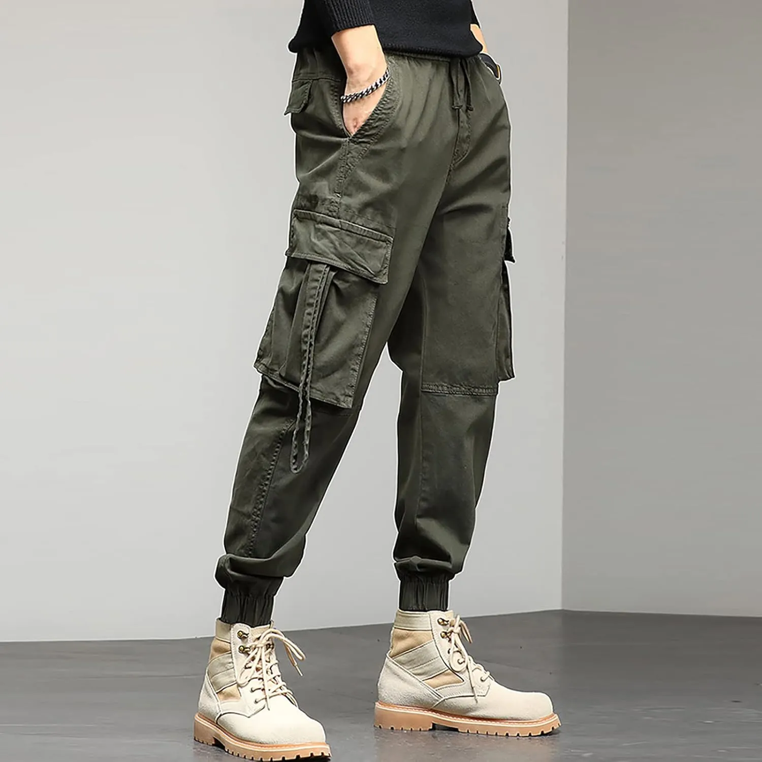Sweatpant for Men with Pockets Waist Trousers Streetwear Work Pant Athletic Sweatpants with Pockets Men Joggers Pants