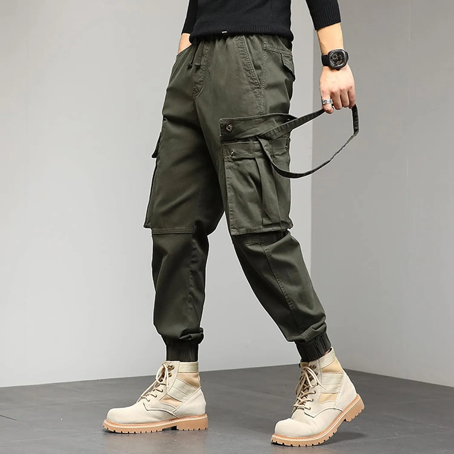 Sweatpant for Men with Pockets Waist Trousers Streetwear Work Pant Athletic Sweatpants with Pockets Men Joggers Pants