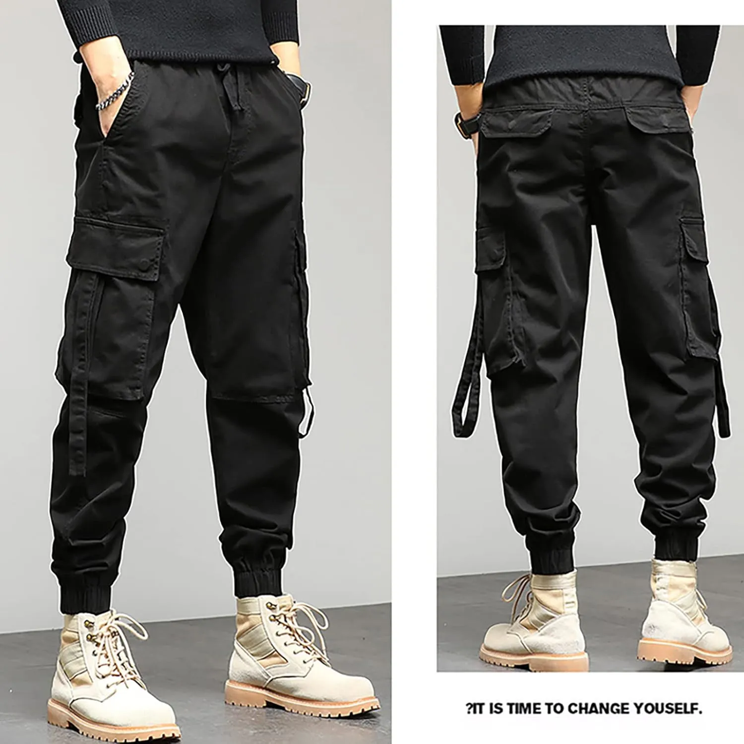 Sweatpant for Men with Pockets Waist Trousers Streetwear Work Pant Athletic Sweatpants with Pockets Men Joggers Pants