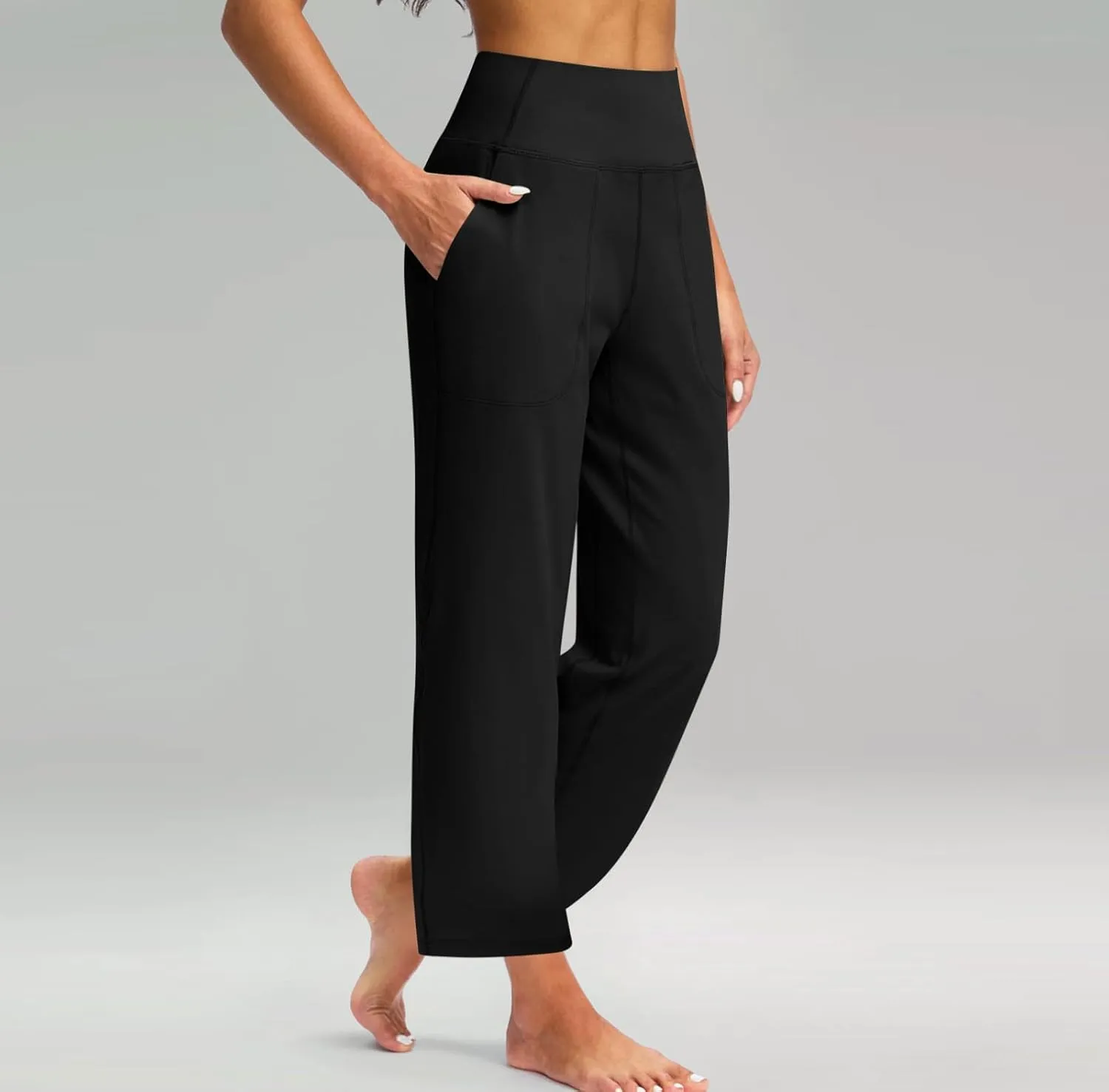 Sweatpants Women, High Waisted Casual Trousers Sweatpants Trendy Pants with Pockets Workout