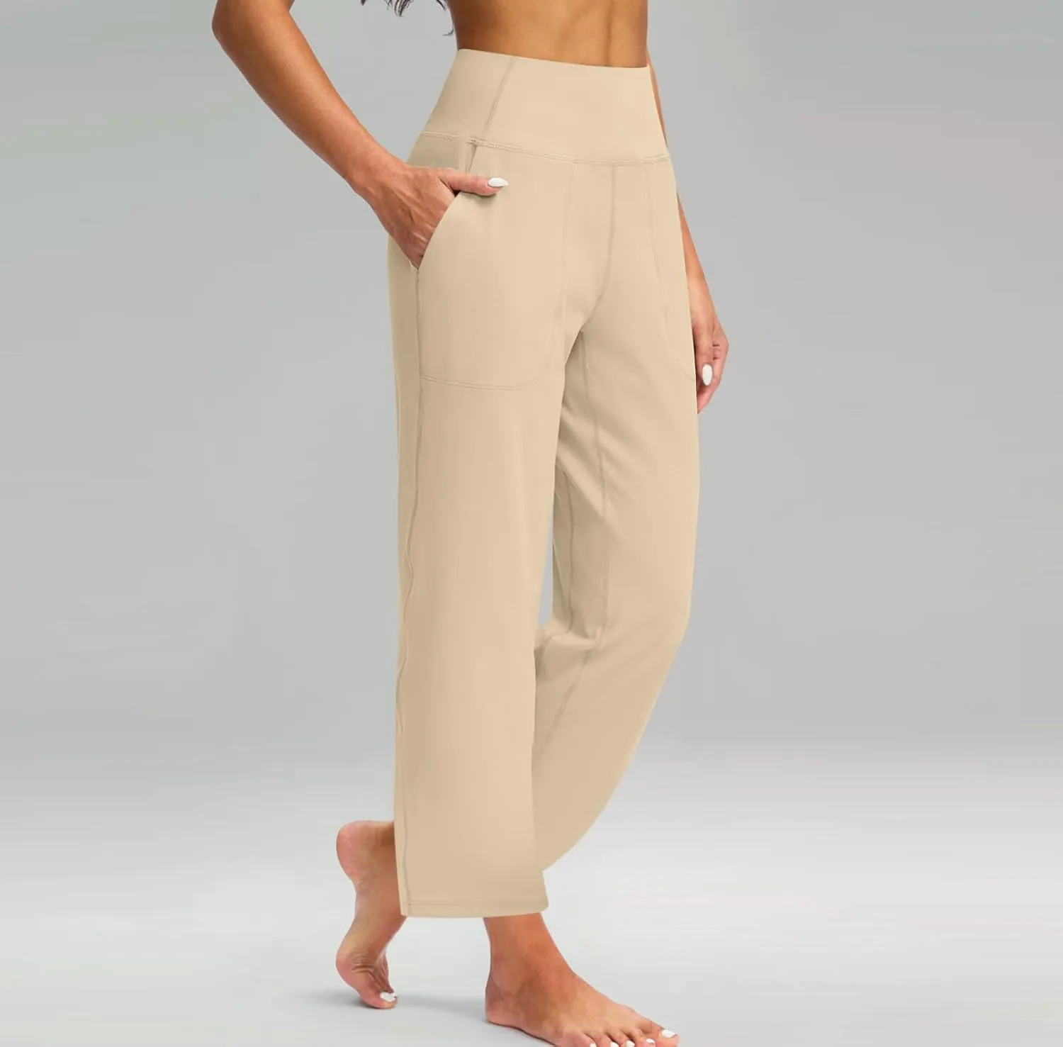Sweatpants Women, High Waisted Casual Trousers Sweatpants Trendy Pants with Pockets Workout