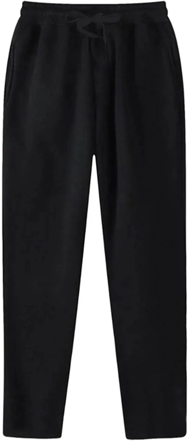 Sweatspants for Men 1/3PC Elastic Waist Drawstring Straight Leg Trousers Loose Fit Running Fitness Workout Sport Pant