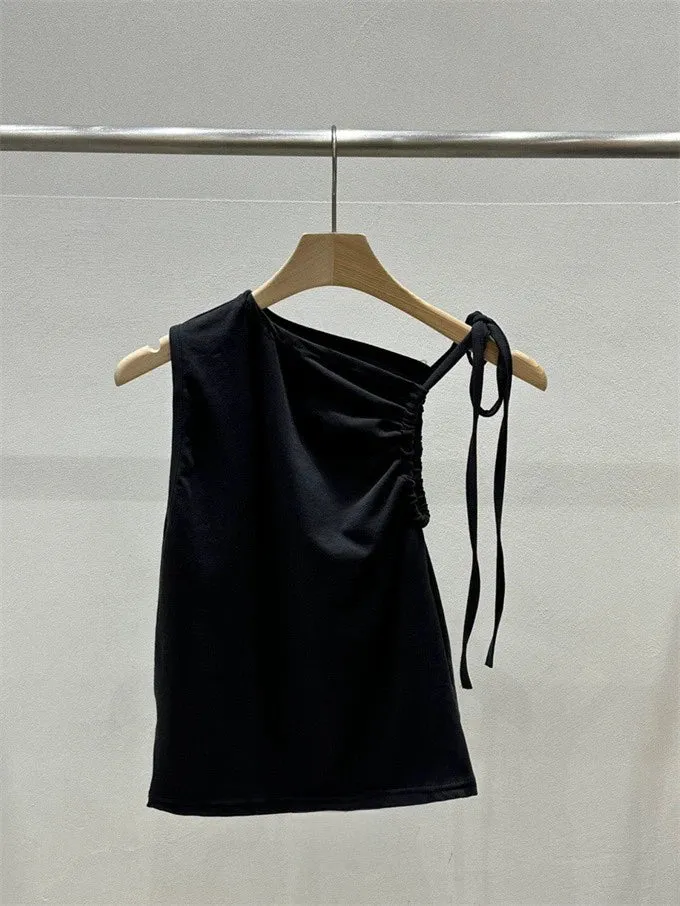 Tanisha One-Shoulder Drawstring Camisole Top