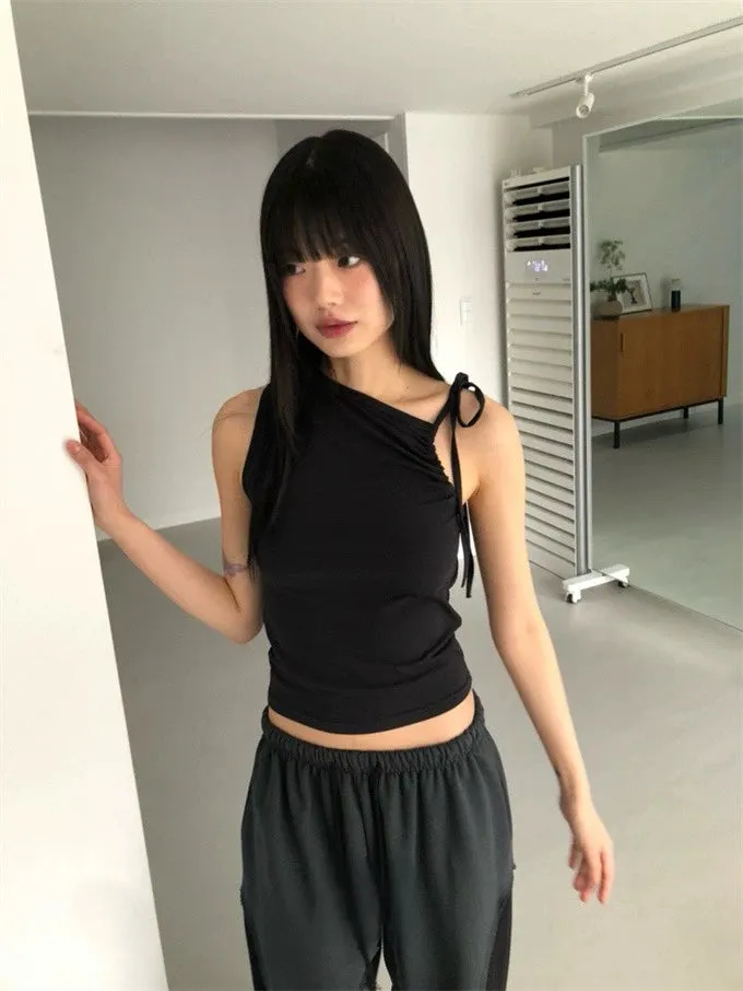 Tanisha One-Shoulder Drawstring Camisole Top