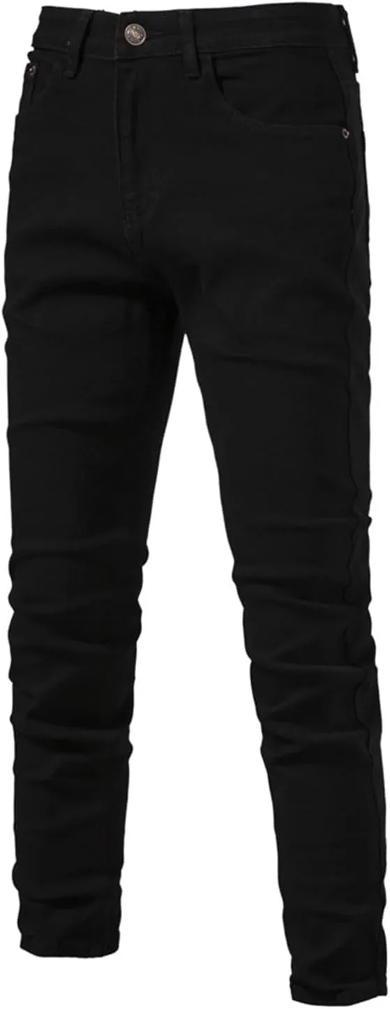 Thatrich Skinny Jeans for Men Low Stretch Slim Fit Wash Denim Jeans Casual Fashion Pants Streetwear Outdoor Straight Fit Pant