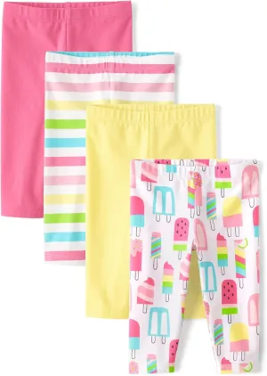The Children's Place Baby Girls' and Toddler Capri Leggings, Multipacks