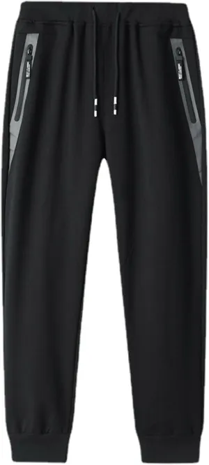 Thin Sweatpants for Men Tapered Joggers Pants with Zip Pockets Drawstring Slim Fit Workout Running Gym Sweat Pants