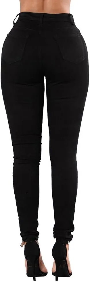 TKMUNY Women's High Rise Stretch Skinny Ripped Jeans Distressed Denim Leggings