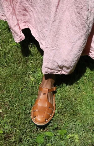 Tobacco Leather Sandals
