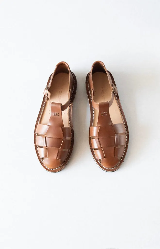 Tobacco Leather Sandals