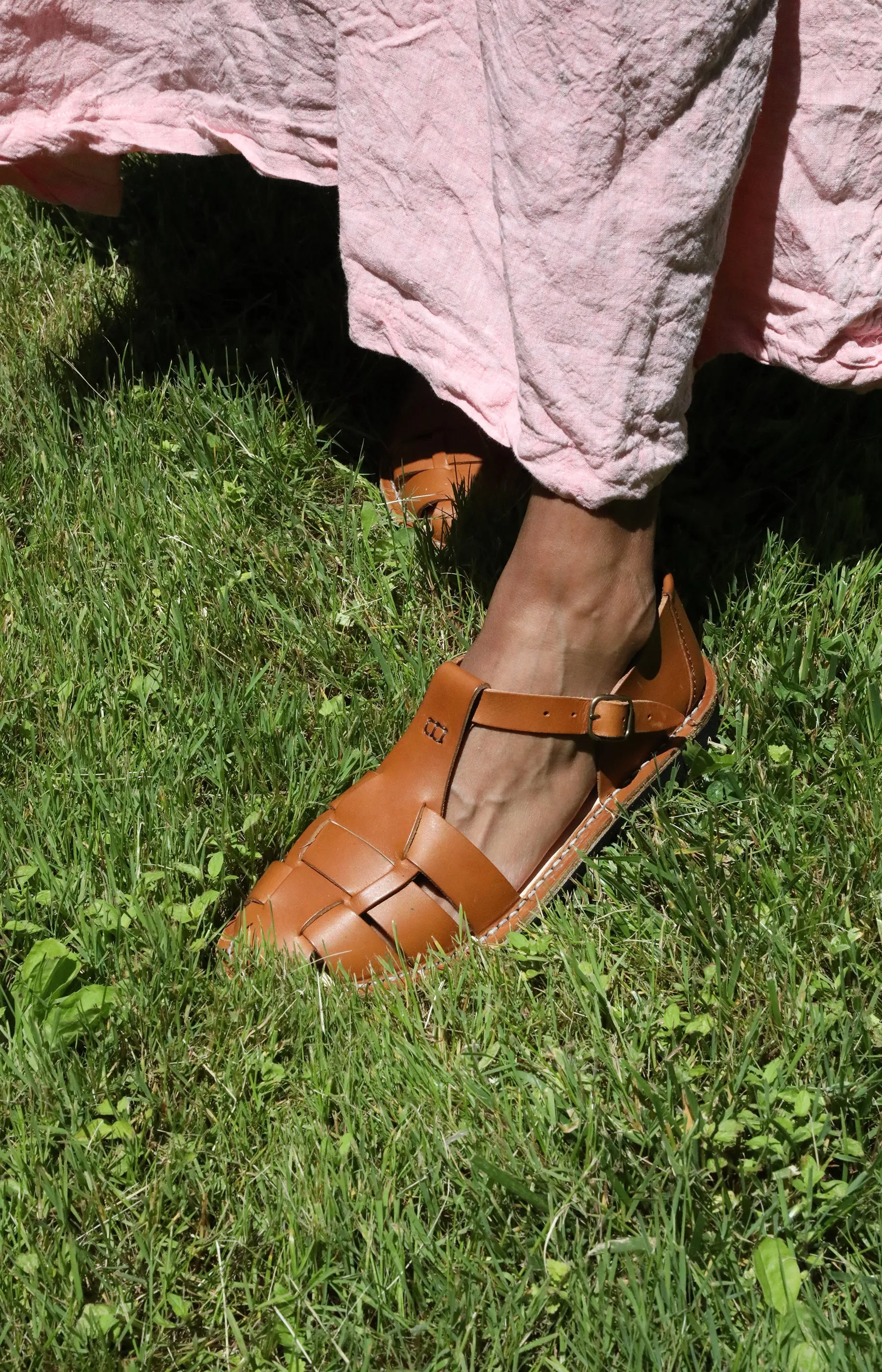 Tobacco Leather Sandals