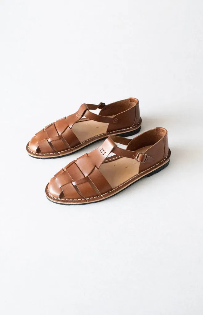 Tobacco Leather Sandals