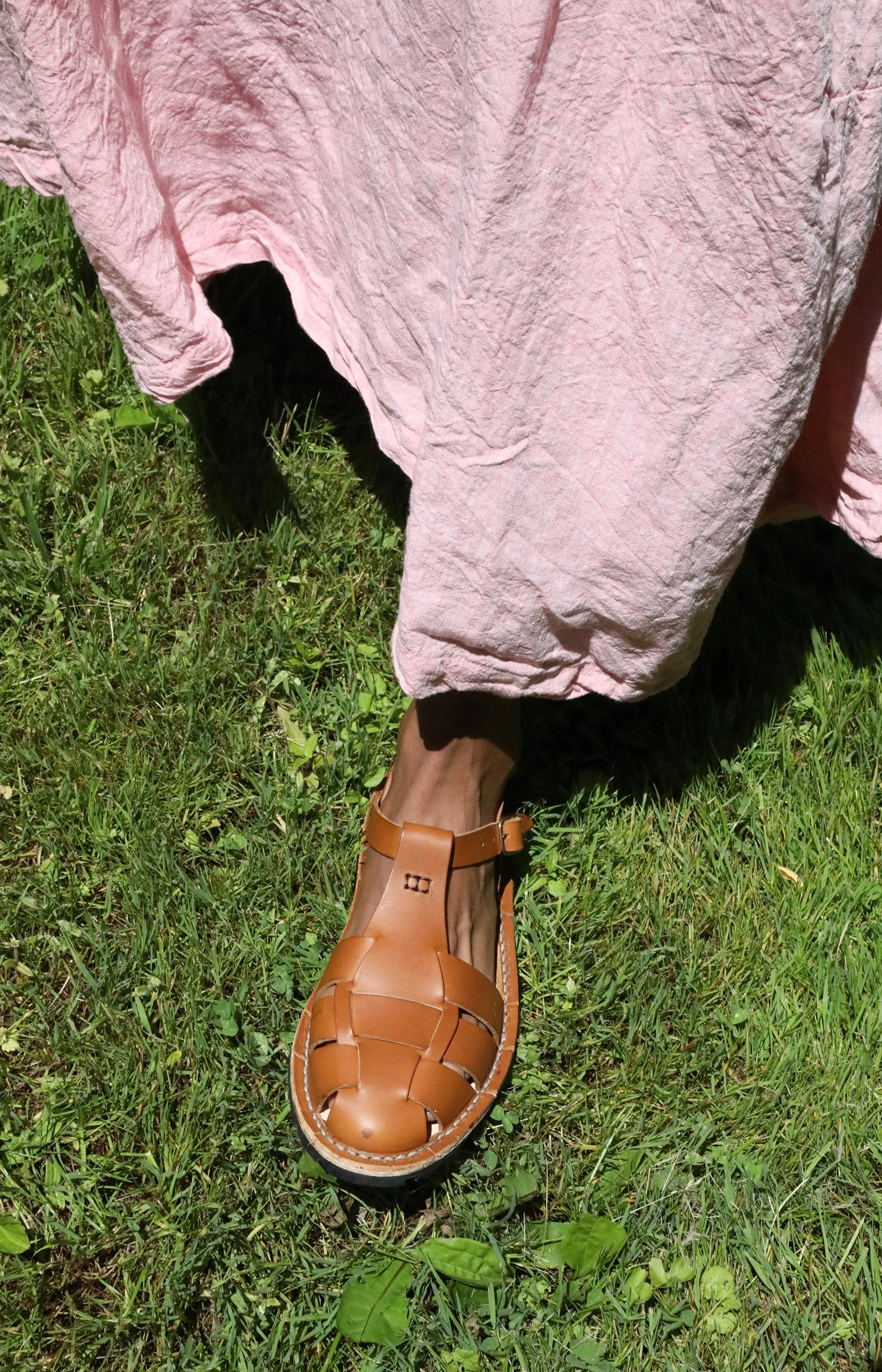 Tobacco Leather Sandals
