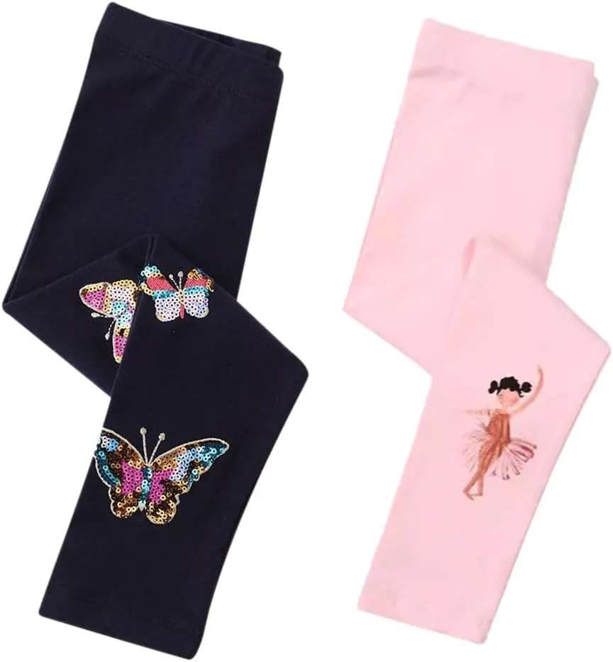 Toddler Girls Leggings Cotton Long Pants for Girl 2-7T