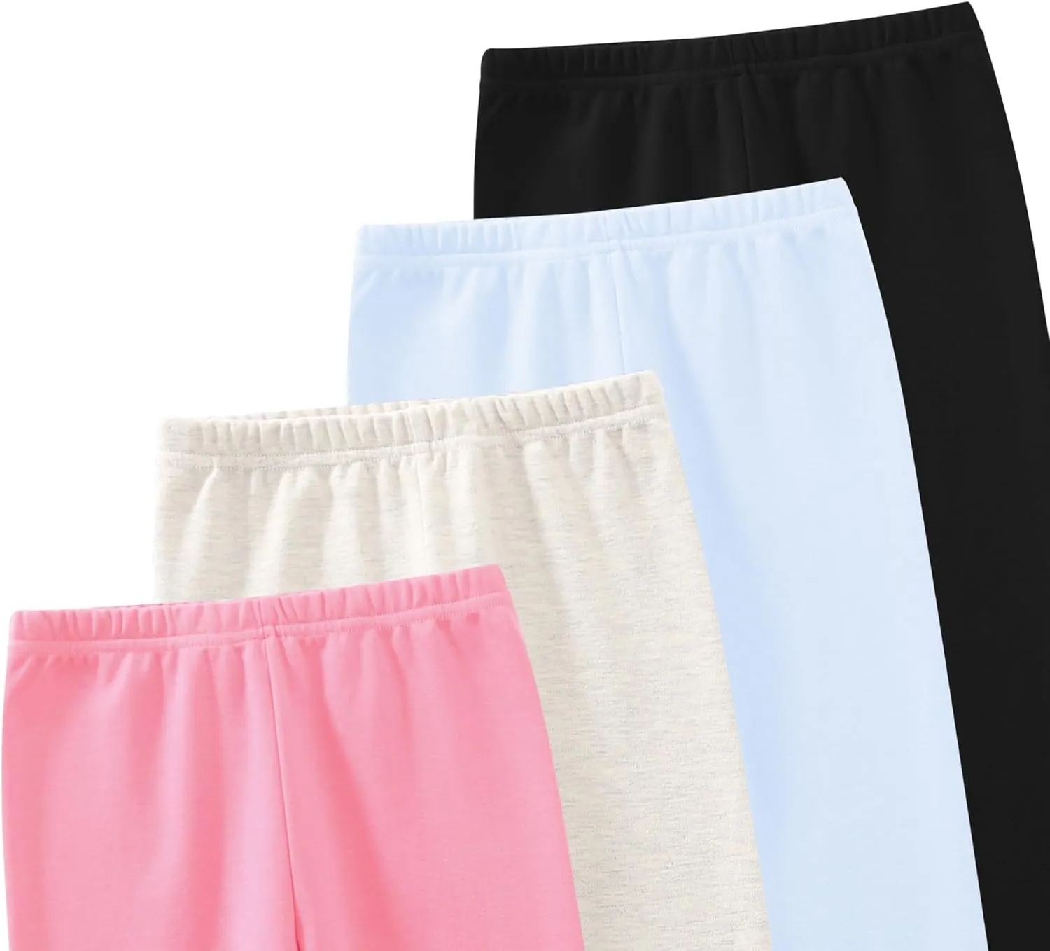 Toddler Girls' Soft Cotton Pants, 4-Pack Leggings, 2-6 Years