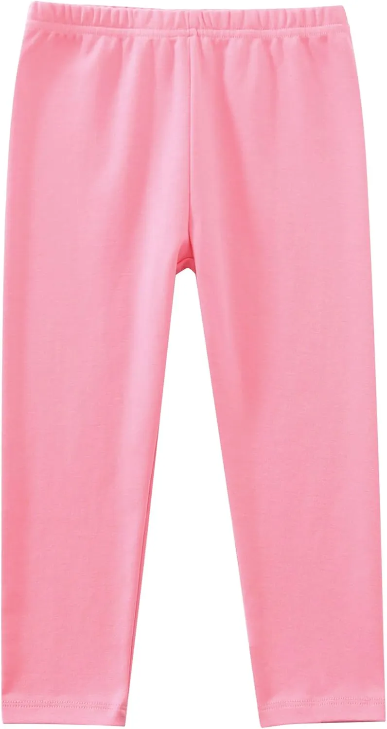 Toddler Girls' Soft Cotton Pants, 4-Pack Leggings, 2-6 Years