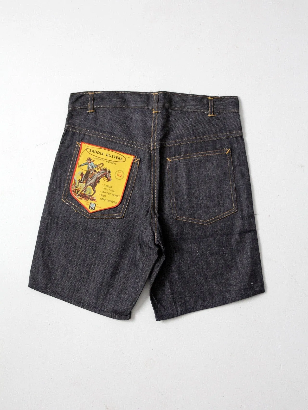 vintage 60s Saddle Busters denim shorts