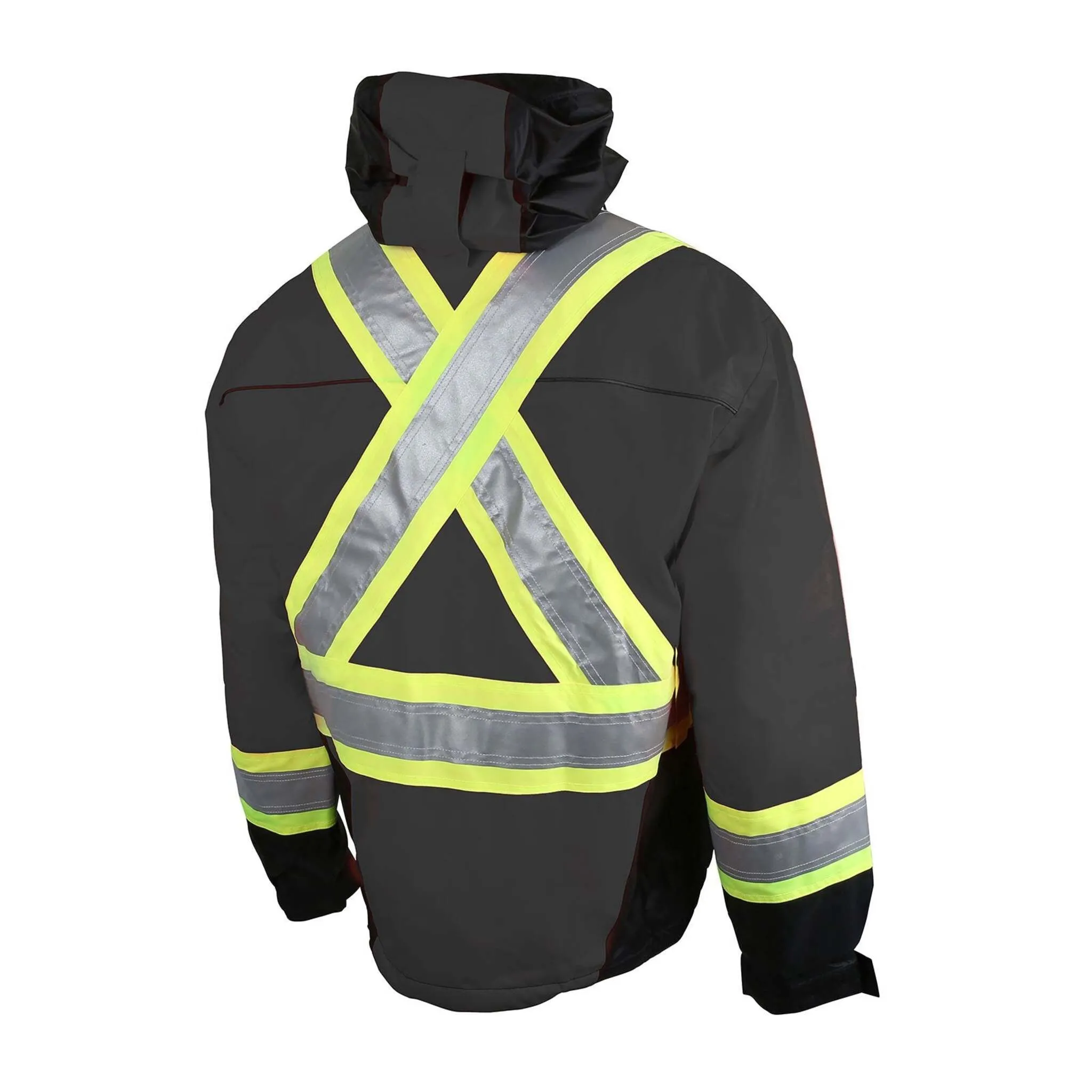 Wenaas 533TCSA Hi-Vis Quilted Premium Winter Safety Jacket | Windproof, Waterproof, CSA Compliant, Rated to -42°C, with Detachable Hood | Sizes: S-4XL