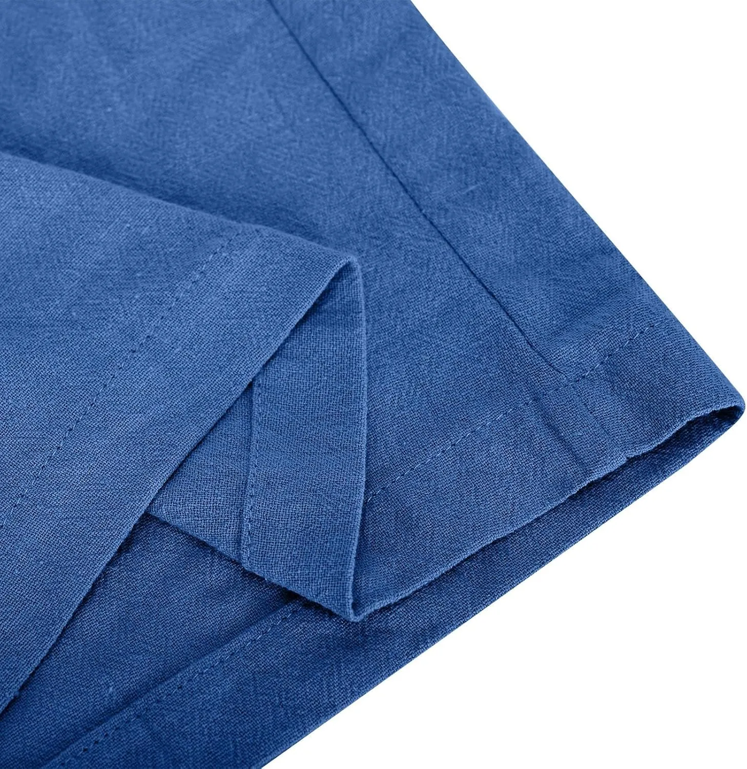 Wide Leg Linen Pants for Women Elastic Waist Summer Casual Solid Color Loose Fit Palazzo Trousers with Pockets
