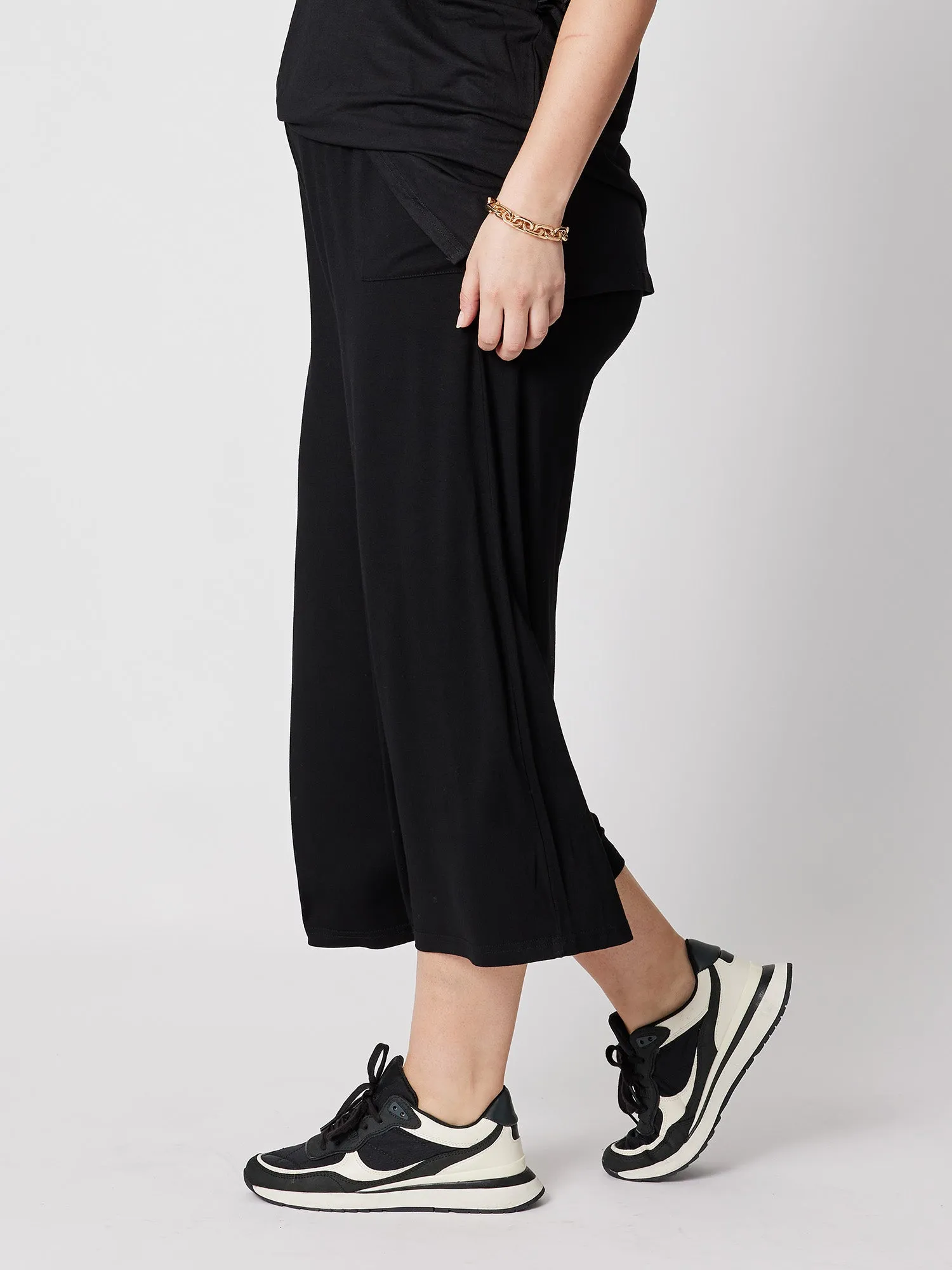 Wide Leg Lounge Pant - Black
