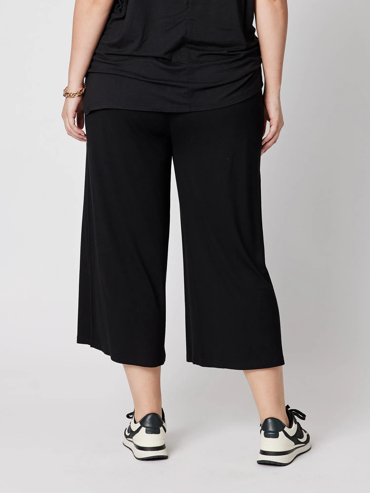 Wide Leg Lounge Pant - Black