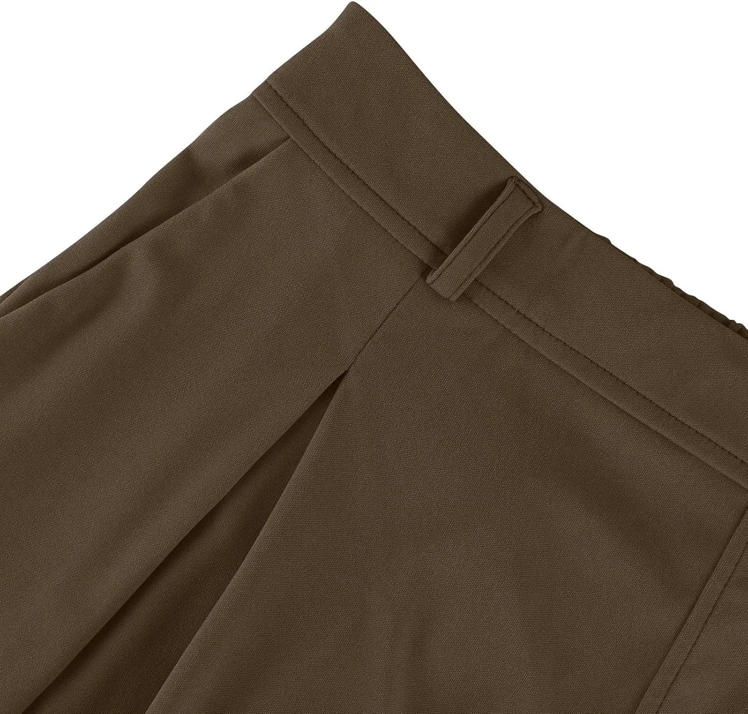 Wide Leg Pants for Women Business Palazzo Pants Lightweight High Waist Button Regular Long Trousers with Pockets