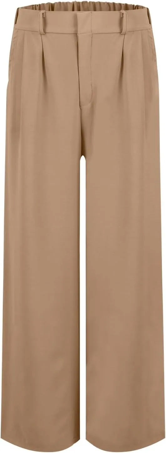 Wide Leg Pants for Women High Waist Solid Color Casual Trousers WomenSlacks Workout Pants 2024
