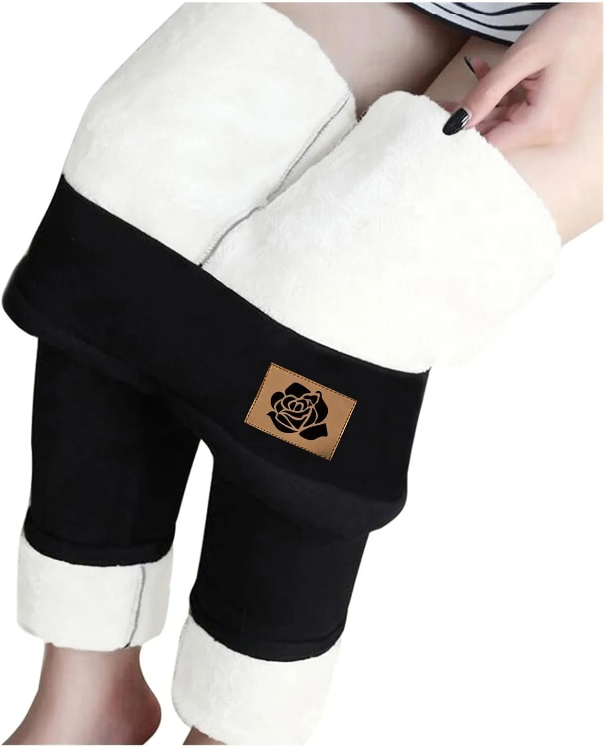 Winter Clothes for Women Thermal Bottoms Floral High Waisted Yoga Tights Full Length Winter Pants
