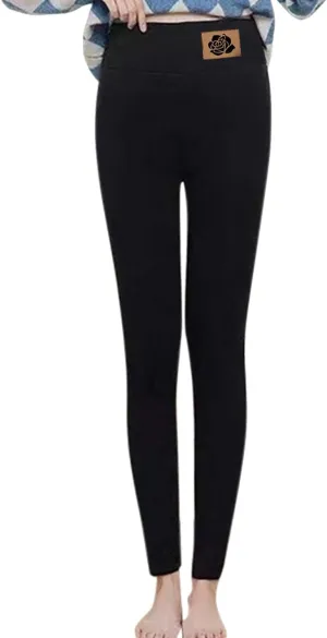 Winter Clothes for Women Thermal Bottoms Floral High Waisted Yoga Tights Full Length Winter Pants