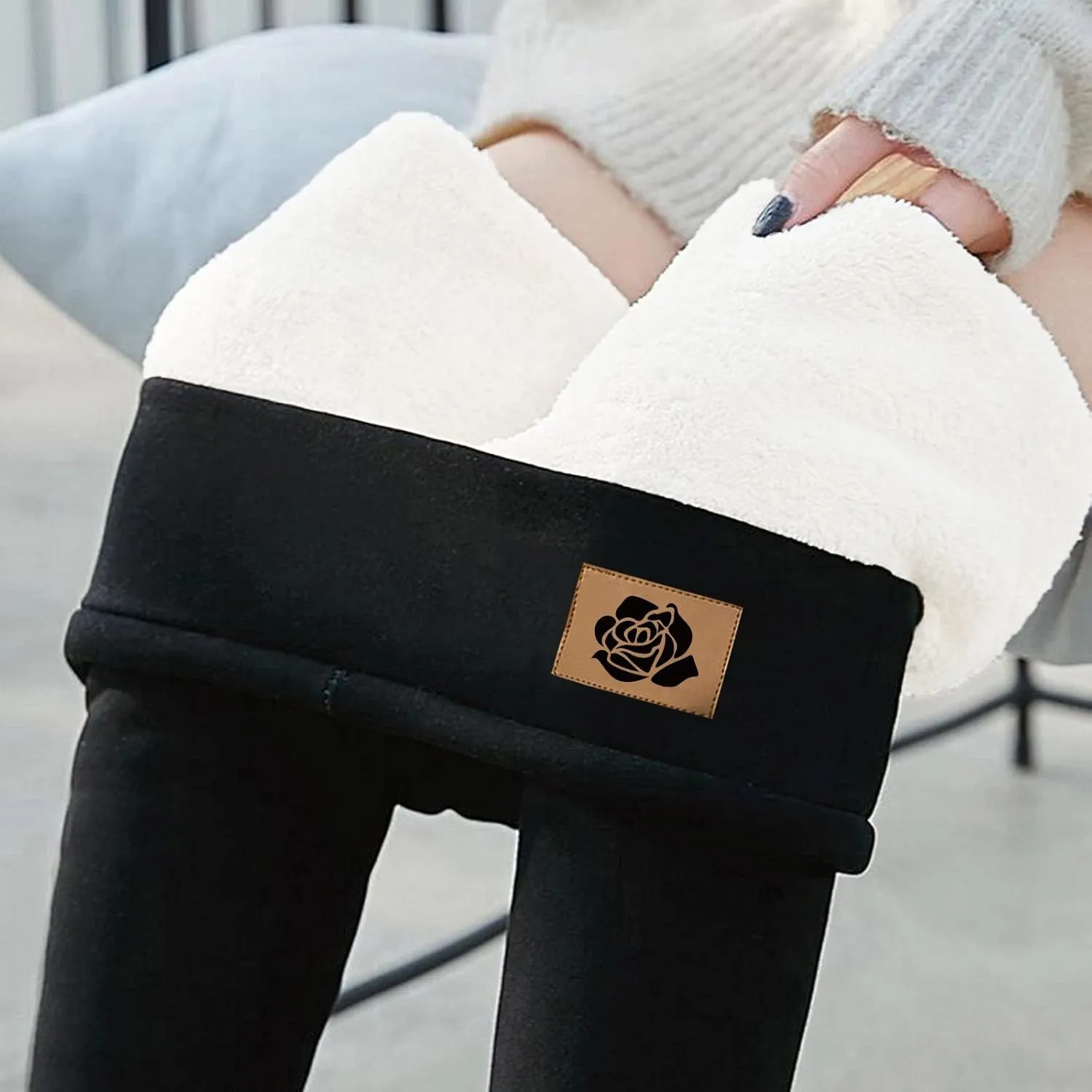Winter Clothes for Women Thermal Bottoms Floral High Waisted Yoga Tights Full Length Winter Pants