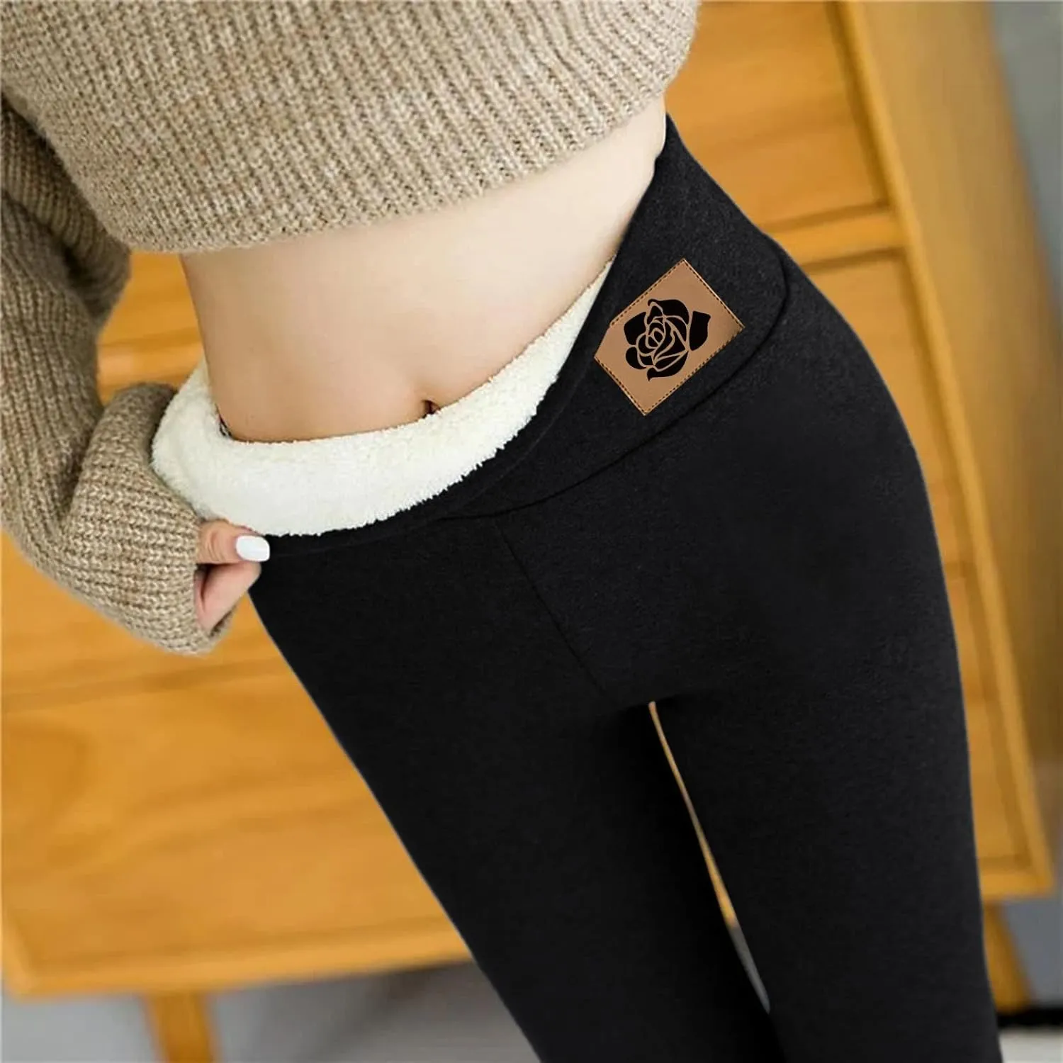 Winter Clothes for Women Thermal Bottoms Floral High Waisted Yoga Tights Full Length Winter Pants