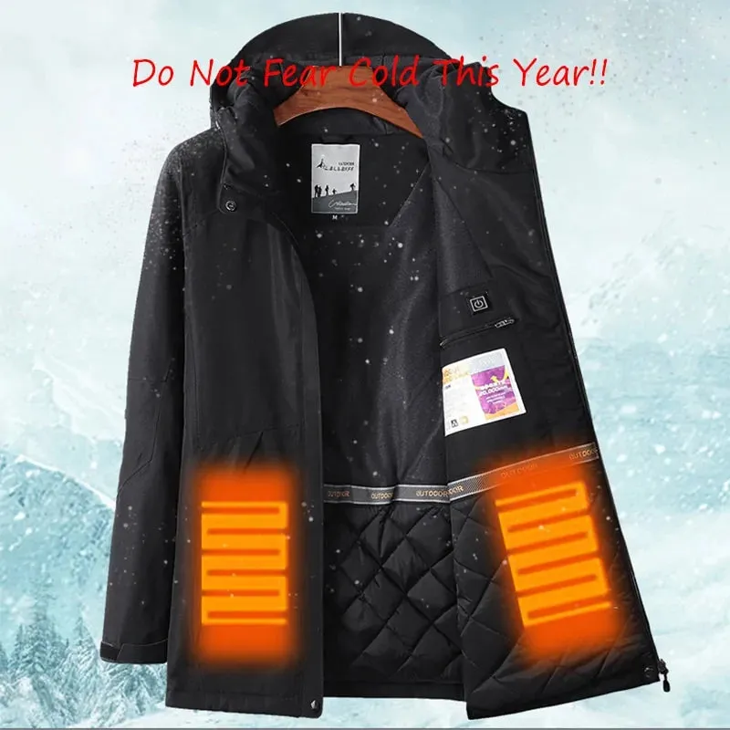 Winter Unisex Thick USB Heating Cotton Jackets