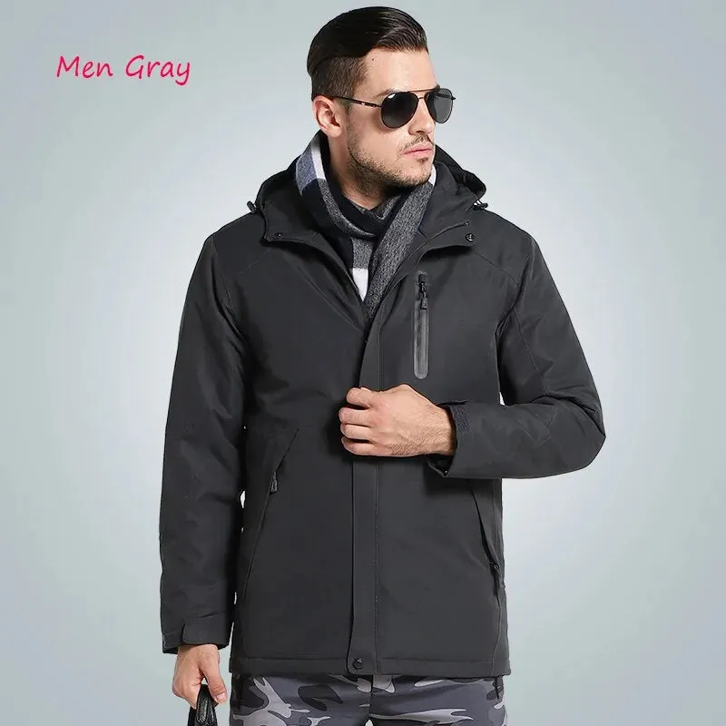 Winter Unisex Thick USB Heating Cotton Jackets