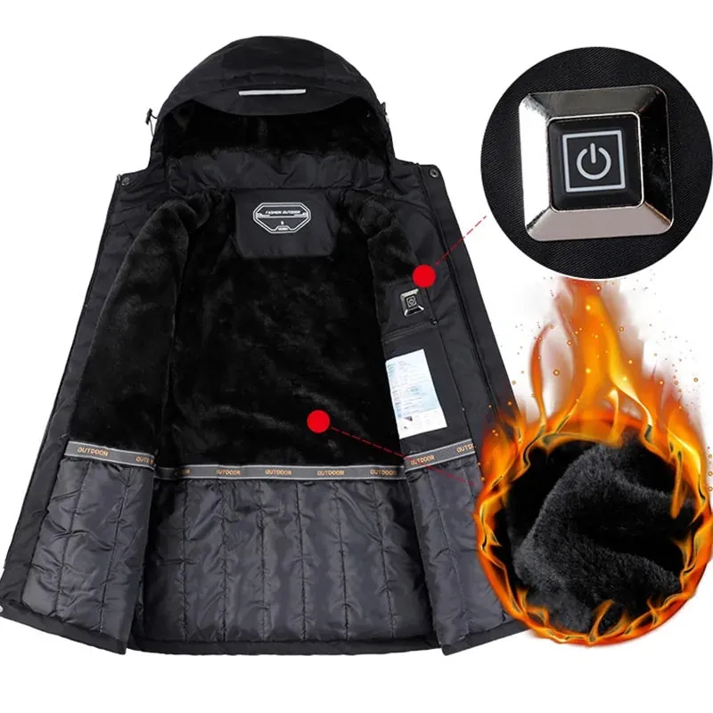 Winter Unisex Thick USB Heating Cotton Jackets