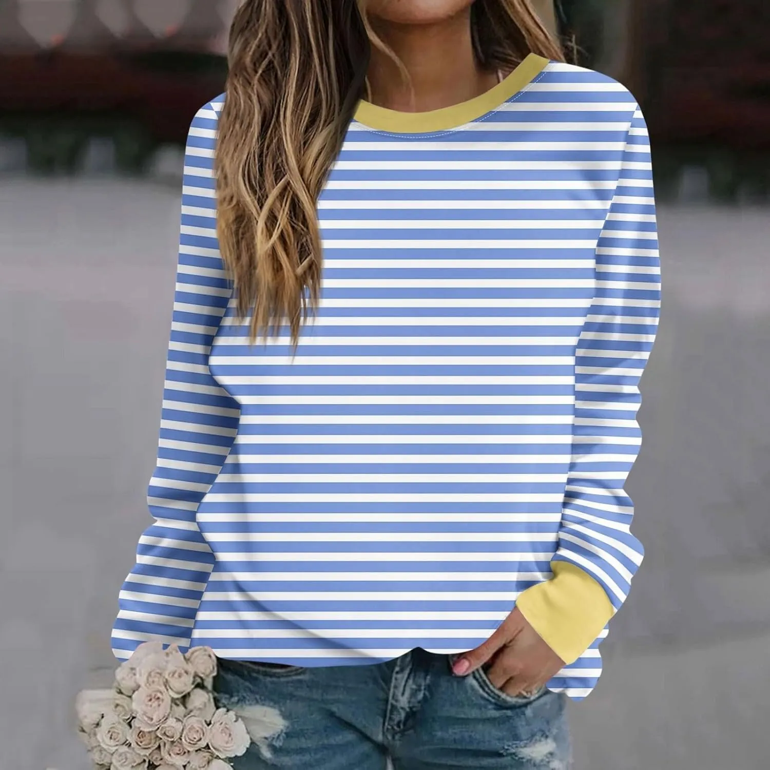 Women Sweater Printed Halloween Pullover Hoodie No Hoodie Casual Fit Basics Womens Clothing Women Lightweight