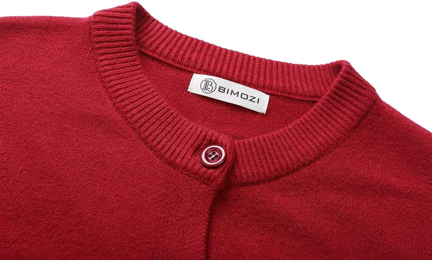 Women Thick Button Down Cardigan Sweaters Crew Neck Medium Weight Long Sleeve