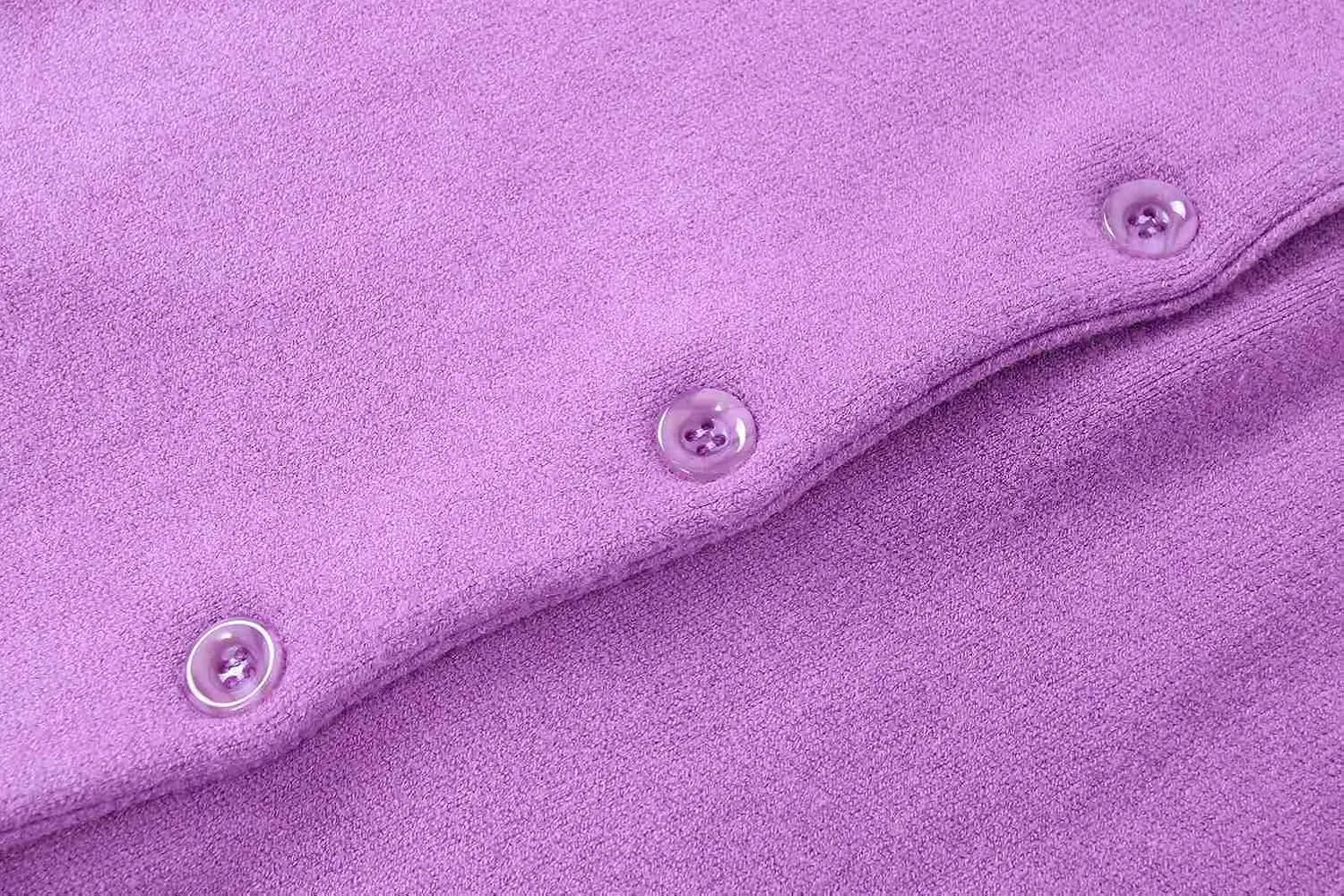 Women Thick Button Down Cardigan Sweaters Crew Neck Medium Weight Long Sleeve