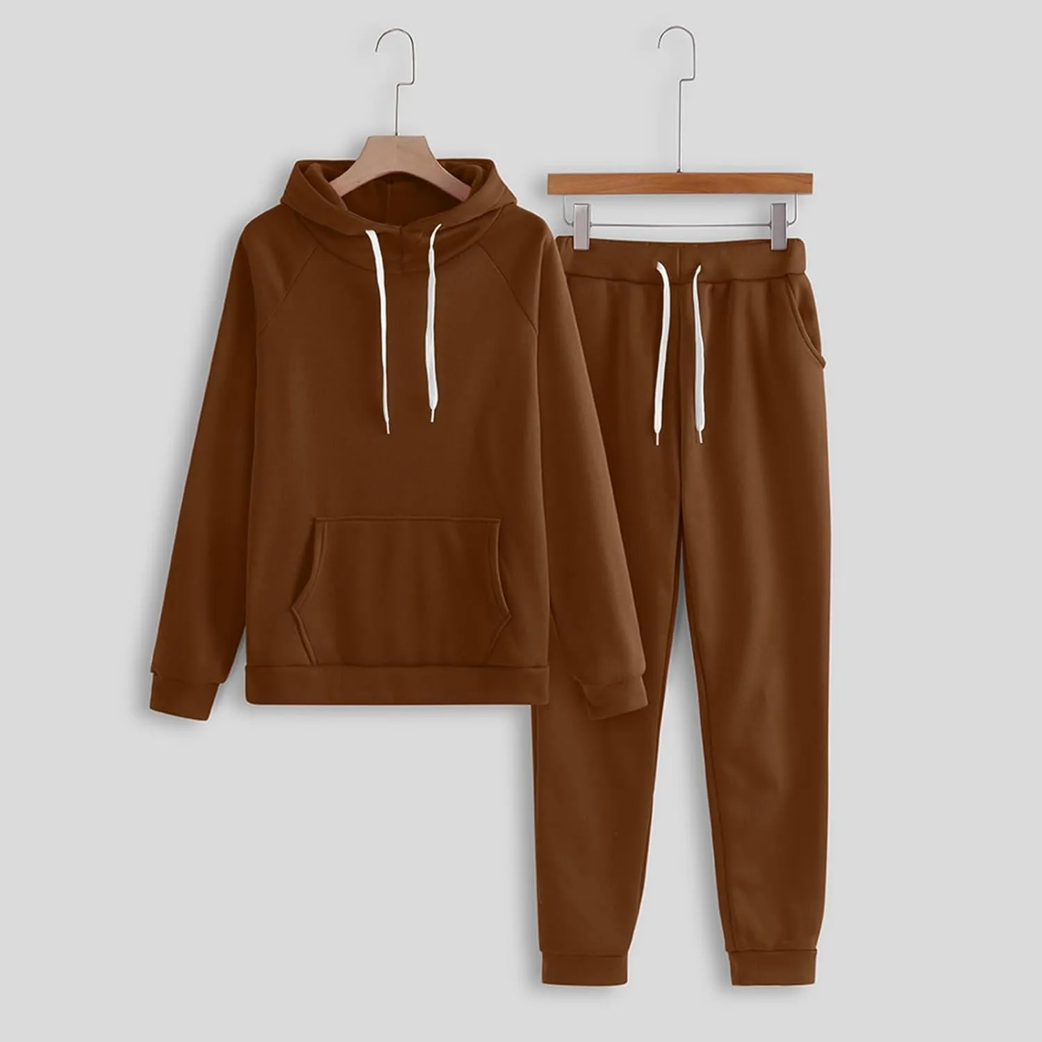 Women's 2 Piece Lounge Sets Long Sleeve V Neck Vintage Sweater Two Piece Travel Outfits Sweatsuits Sweatsuit